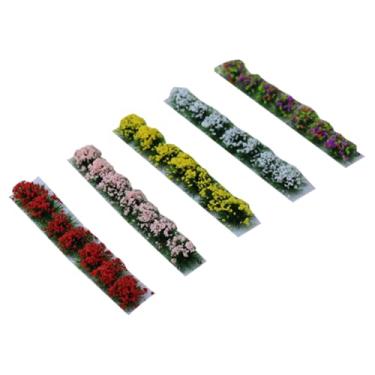 Imagem de 35 peças de pequenos cachos de flores, mini tufos de grama estática diorama, diorama, miniatura, plantas de jardim, guerra, jogos, terreno, modelo, trem, cenário, suprimentos
