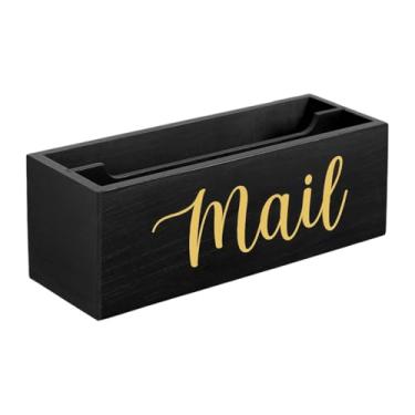 Imagem de Fenteer Bandeja para envelopes de, porta-cartas, bandeja para correspondência com divisória, organizador de correspondência para mesa de entrada,