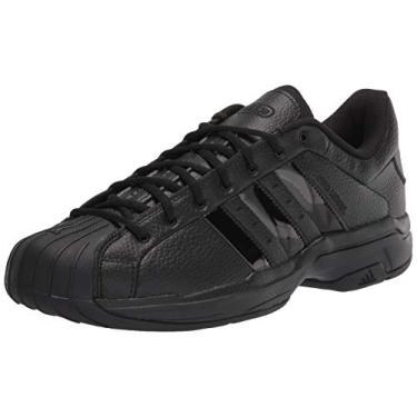 Imagem de adidas Tênis masculino Pro Model 2g Low, Preto/Preto/Preto, 11 Women/10 Men