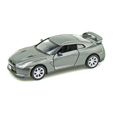 Imagem de KiNSMART 2009 Nissan GT-R R35 Gray 5" 1:36 Scale Die Cast Metal Model Toy Car w/Pullback Action