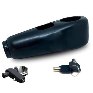 Imagem de Trava de Moto Manete Manopla Guidao Cadeado AntiFurto Freio Acelerador