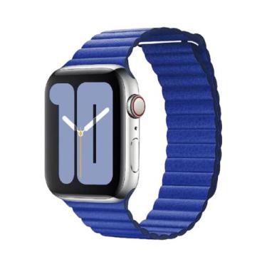 Imagem de Pulseira De Couro Para Apple Watch De 45mm 44mm 40mm 41mm 49mm 42mm, B