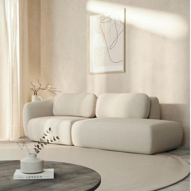 Imagem de Conjunto Sofá Orla 1 Módulo 80cm Com Braço Esquerdo 1 Módulo Sumiê Direito Cabecasa MadeiraMadeira Espuma do Mar