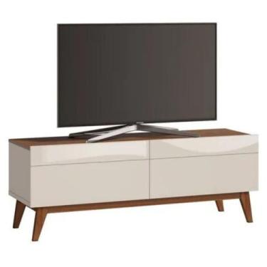 Imagem de Rack imcal classic 1.4 para tv até 49 polegadas - off white/freijó nat