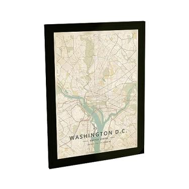 Imagem de Quadro Decorativo A2 Mapa 01 Washington Estados Unidos Decoração Poster
