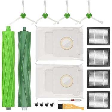Imagem de Acessórios de peças de reposição para aspirador de pó iRobot Roomba i7 i7+ j7 j7+ j8+ i1 i2 i3 i3+ i4 i4+ i6 i6+ i8 i8+/Plus E5 E6 E7, escovas de borracha multisuperfície, filtros a vácuo, sacos de