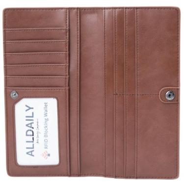 Imagem de Carteira Alldaily Ultra Slim Thin com bloqueio de RFID para mulheres