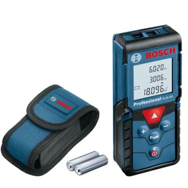 Imagem de Trena a Laser Cor Vermelha GLM40 Alcance de 40 Metros + Saco Protetor com 2 Pilhas - 06...