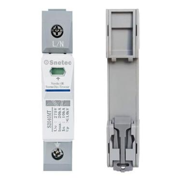 Imagem de Snetec, DPS Snetec Protetor Contra Raio 275V CA 10/20kA Classe T2 1P