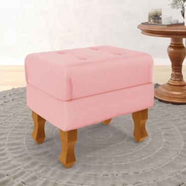 Imagem de Puff Canis Couro Aradecor, Rosa Bebê, ÚNICO