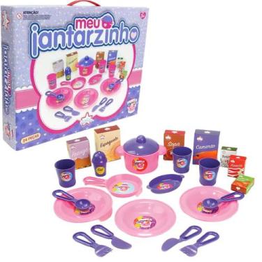 Imagem de Kit Meu Jantarzinho Infantil Panelinhas de Brinquedo 24pçs - Big Star