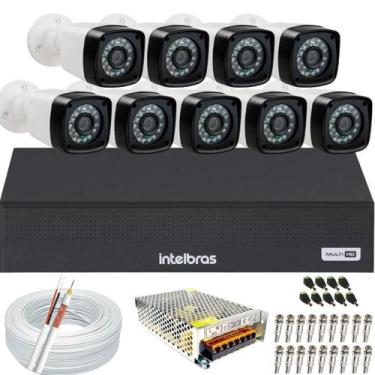 Imagem de Kit Cftv 9 Câmeras Segurança Full Hd infravermelho Dvr Intelbras 1116c