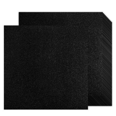 Imagem de Papel cartolina Goefun Black Glitter 12x12 280gsm 24 folhas