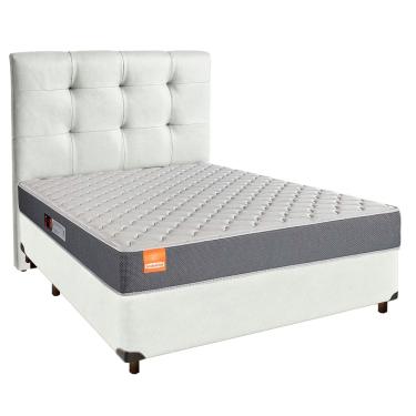 Imagem de Cama Box + Colchão Casal D23 Pro Inducol + Cabeceira Estofada
