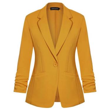 Imagem de Blazer feminino MINTLIMIT casual de manga 3/4 com frente aberta