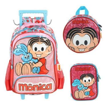 Imagem de Kit Mochila Carrinho  Turma Da Mônica Magali