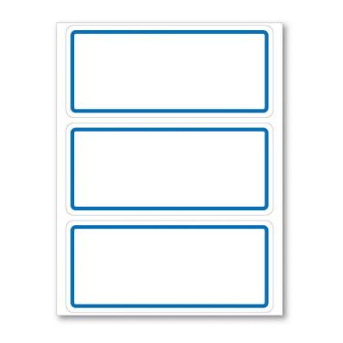 Imagem de Etiqueta escolar sem pauta e tarja azul 15uni Pimaco