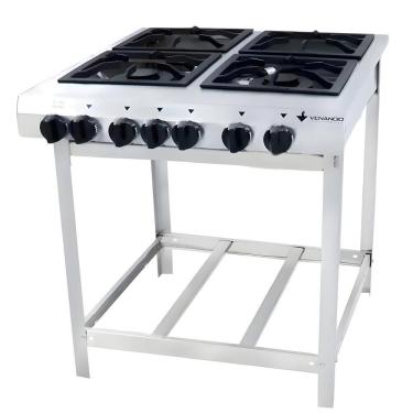 Imagem de Fogao 4 Bocas 30X30cm Gas Glp Baixa Pressao Ei4 Extra Perfil 5Cm De Pe - Venancio