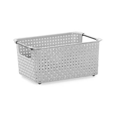 Imagem de CESTO ORGANIZADOR RATTAN PRETO 22,5X16,5X11cm
