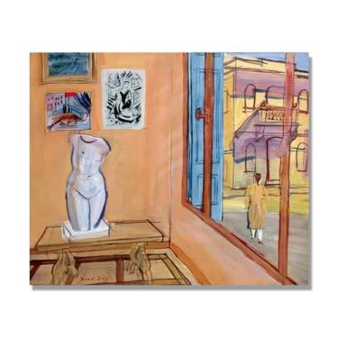 Imagem de NHLDZYH Folhas impressionistas (estúdio com torso) de Raoul Dufy, reprodução de quadros, quadros de pinturas famosas, imagem murais quartos. 30 x 36 cm apenas tela