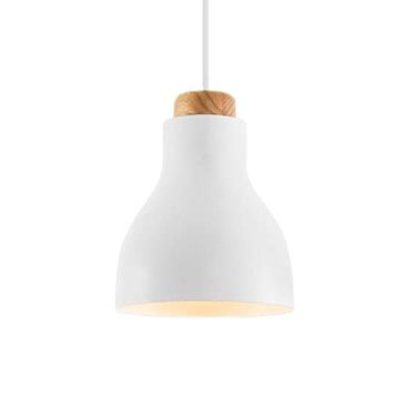 Imagem de CHENKUI Abajur estilo minimalista design nórdico luminária pendente base E27/E26, lustre de montagem semiembutida industrial Macaron Bar luminárias internas para quarto sala de estar corredor