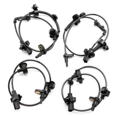 Imagem de IZYSS Sensor de velocidade da roda ABS 4 peças dianteiro e traseiro para Honda Civic 2012-2013 Substituir 57450-TR3-A02 57455-TR3-A02 57470-TR0-013 57475-TR0-013