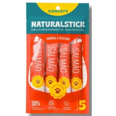 Imagem de Petiscos Cremoso P/ Gatos Natural Stick Salmão - Coolors Stick