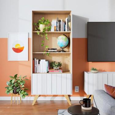 Imagem de Estante 3 Prateleiras Link Moov Branco Fosco Tauari Nobre - Colibri