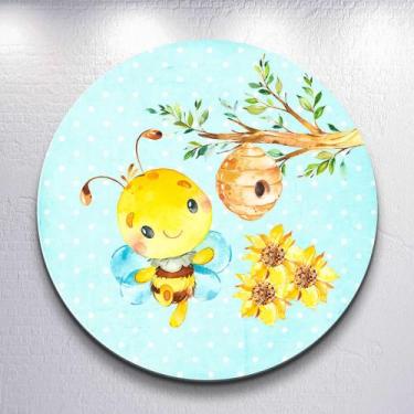 Imagem de Painel festa infantil Abelhinha Abelha capa redonda tamanhos diversos 