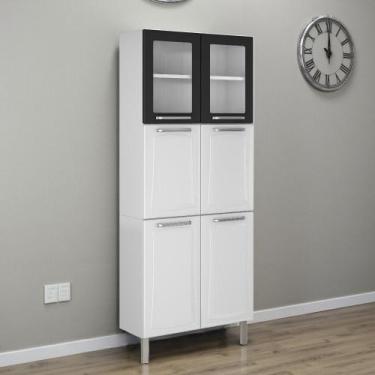 Imagem de Paneleiro Duplo em Aço com Vidro 6 Portas Ipldv-70 Tarsila Itatiaia