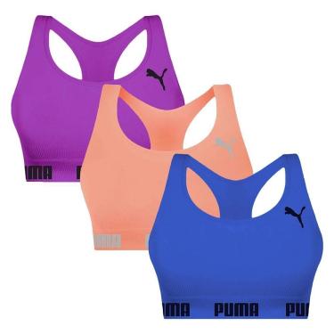 Imagem de Kit 3 Tops Puma Nadador Sem Costura Feminino