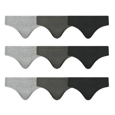 Imagem de Kit 9 Cuecas Slip Selene Algodão Masculino