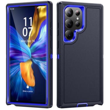 Imagem de Capa de camada dupla com armadura de grau para Samsung Galaxy S23 Ultra S22 Plus A14 A54 A53 5G Capa protetora resistente, T2, para Samsung S23Ultra