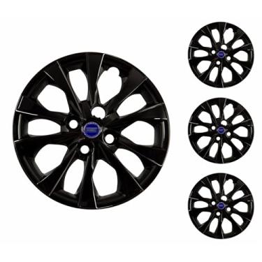 Imagem de Jogo 4 Calotas Esportiva Aro 14 Mobi Argo Palio 2021 Emblema (FT AZUL)