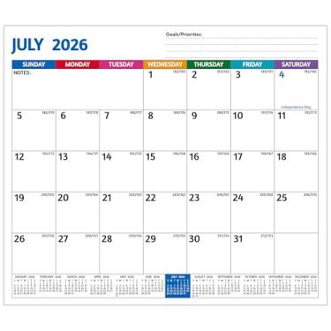 Imagem de Calendário magnético 2025-2026 para geladeira – junho de 2025 – dezembro de 2026, calendário mensal de geladeira 2025-2026, 33 x 29 cm, com ímãs fortes, blocos grandes, listas de tarefas e anotações