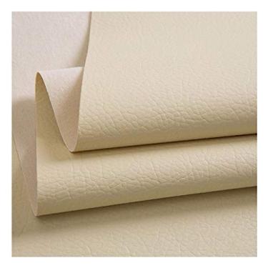 Imagem de Tecido de couro sintético por metro 140 cm 55 '' pano de couro sintético de vinil de largura para assento de cadeira, móveis de sofá, artesanato DIY material DIY (tamanho: 1,4 x 1 m/4,59 x 3,28 pés