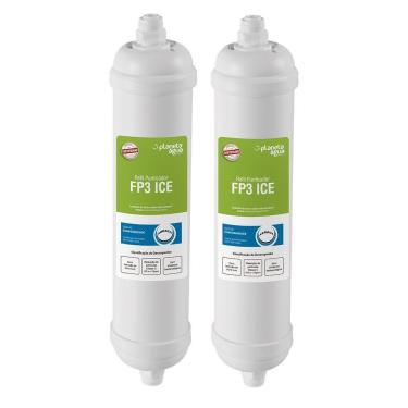 Imagem de Kit 2 Refil Filtro Externo Planeta Água Fp3 Ice Geladeira