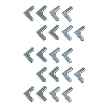 Imagem de Kit de Ponteiras em Aço Inoxidável para Tapetes e Passadeiras, Protetor Cromado, 3,5 x 3,5 cm, 4/8/12/16/20 Peças, Acabamento Prata (20)