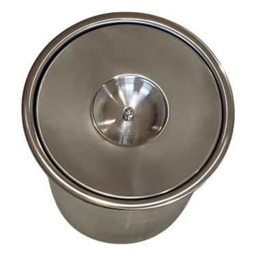 Imagem de 3X Cesto De Lixo Embutir Bancada Granito Cozinha Inox 3 Litr