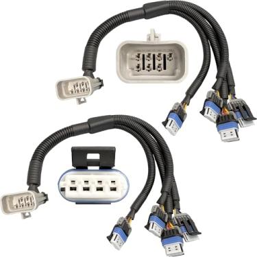 Imagem de SDYYDS Conector de chicote de fios de bobina de ignição de 2 peças compatível com GM LQ4 LQ9 LS2 LS3 LS7 LSX 4.8L 5.3L 6.0L 6.2L 8.1L e os pacotes de bobina encontrados na maioria dos caminhões