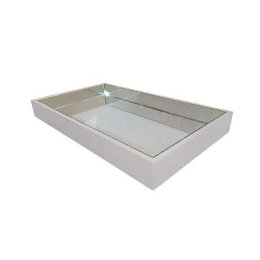 Imagem de Bandeja Espelhada Laqueada Decorativa Off White