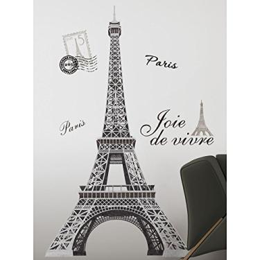 Imagem de Decalque de parede RoomMates RMK1576GM Paris Eiffel Tower Peel and Stick