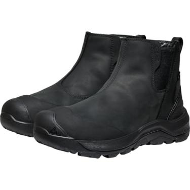 Imagem de KEEN Bota de neve masculina Revel 3 de altura média Chelsea, Preto/preto, 7.5
