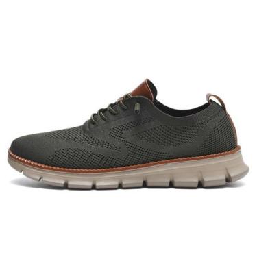 Imagem de Vestido confortável Shoes Breeze Oxfords para homens verde - FUNWINK