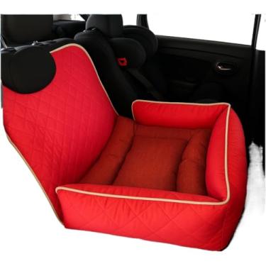Imagem de Capa Para Assento De Carro Para Animais De EstimaçãO, Tamanho Grande, ImpermeáVel, FáCil De Limpar(Vermelho liso)