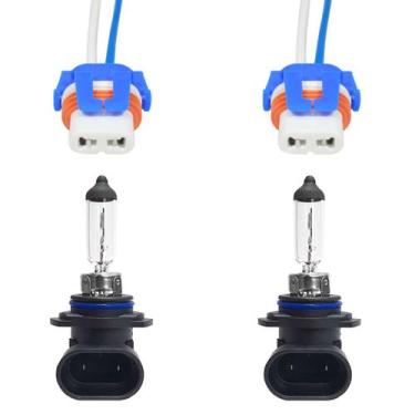 Imagem de Par Soquetes para Lampada HB4 9006 com Par de Lâmpadas Halogenas 12V 5