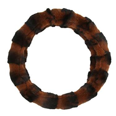 Imagem de Capa universal para volante de carro, acessório elegante e macio de pelúcia