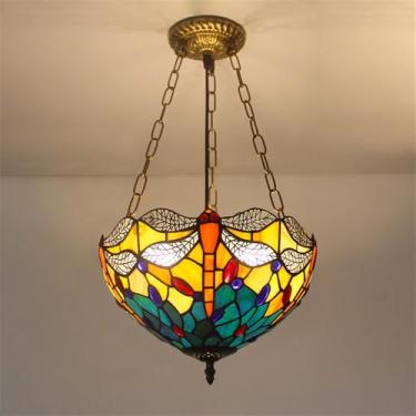Imagem de Luminária pendente contemporânea de vidro colorido com LED, estilo americano luxuoso e criativo, para sala de estar, restaurante, quarto, hotel, casa de campo, corredor, café, bar ou escada