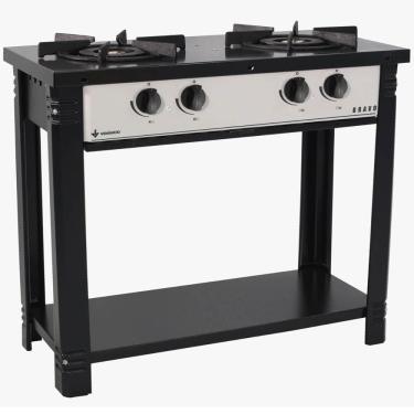 Imagem de Fogão a Gás Bravo Industrial 2 Bocas Venâncio Cinza Esmaltado BR2B
