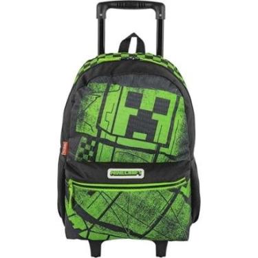 Imagem de Mochila Rodinha Infantil Escolar Minecraft G Plus Creeper Acid 066176 Sestini-Masculino